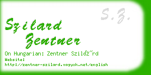 szilard zentner business card
